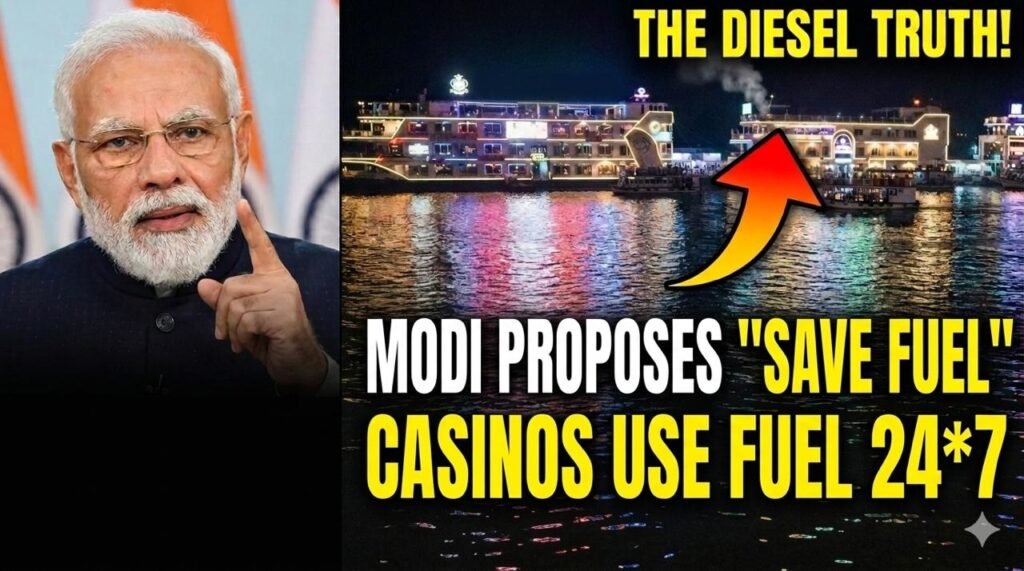 Modi Proposes “Save Fuel” : Goa’s Floating Casinos Operate 24X7 on Fuel !
